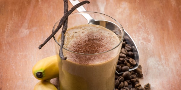 Chocolate Banana Coffee Smoothie with Turmeric