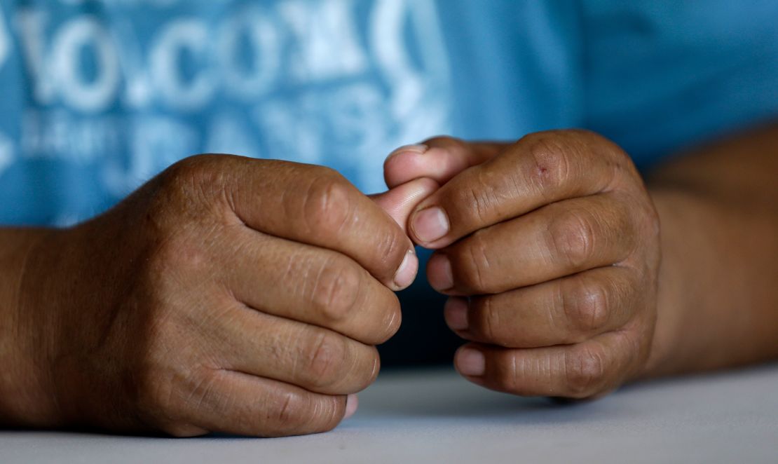 A Mexican immigrant who saved enough to open a small business speaks to a reporter in North Carolina in 2016.